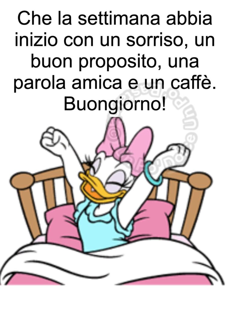 Che la settimana abbia inizio con un sorriso, un buon proposito, una parola amica e un caffè. Buongiorno!