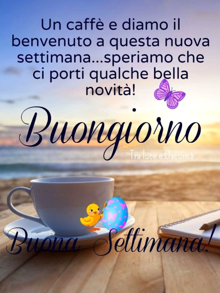 Un caffè e diamo il benvenuto a questa nuova settimana... Speriamo che ci porti qualche bella novità! Buongiorno buona settimana!