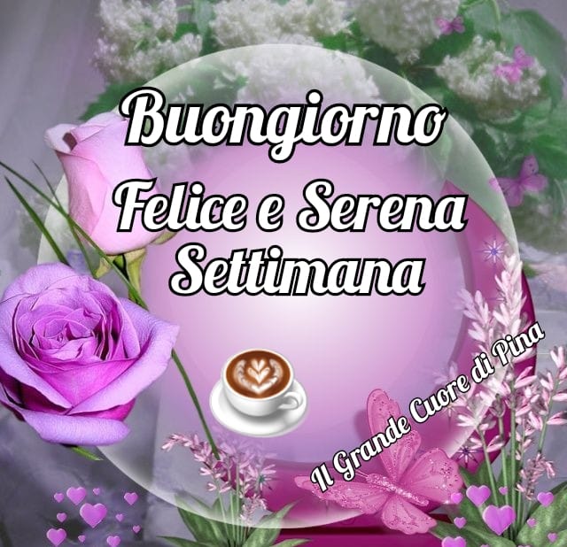 Buongiorno, felice e serena settimana