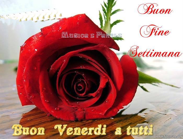 Buon fine settimana, buon venerdì a tutti