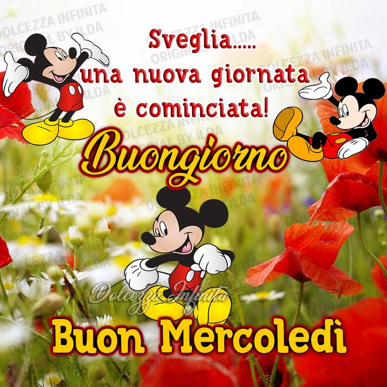 Sveglia... una nuova giornata è cominciata! Buongiorno Buon Mercoledì