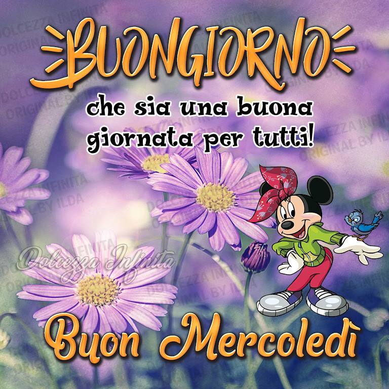 Buongiorno, che sia una giornata buona per tutti! Buon Mercoledì - immagini Disney