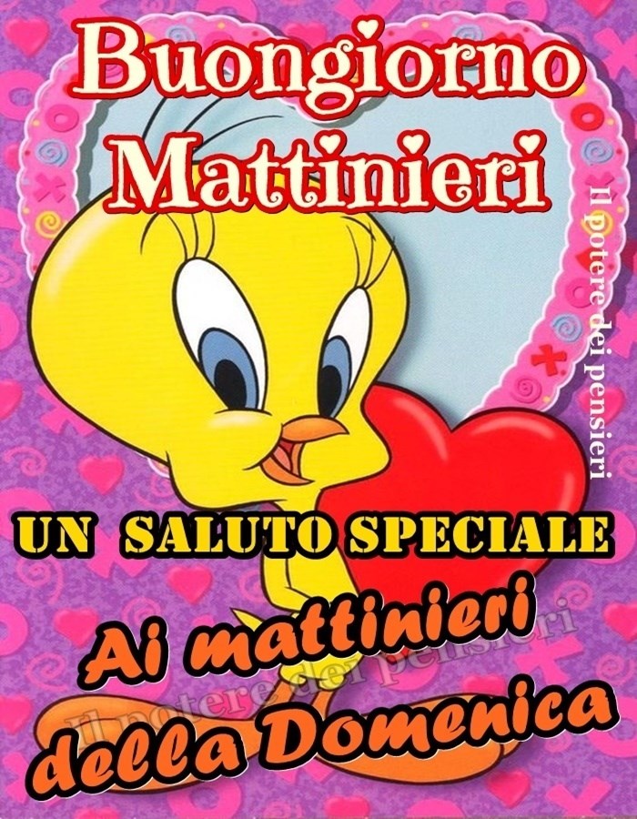 Buongiorno mattinieri, un saluto speciale ai mattinieri della domenica