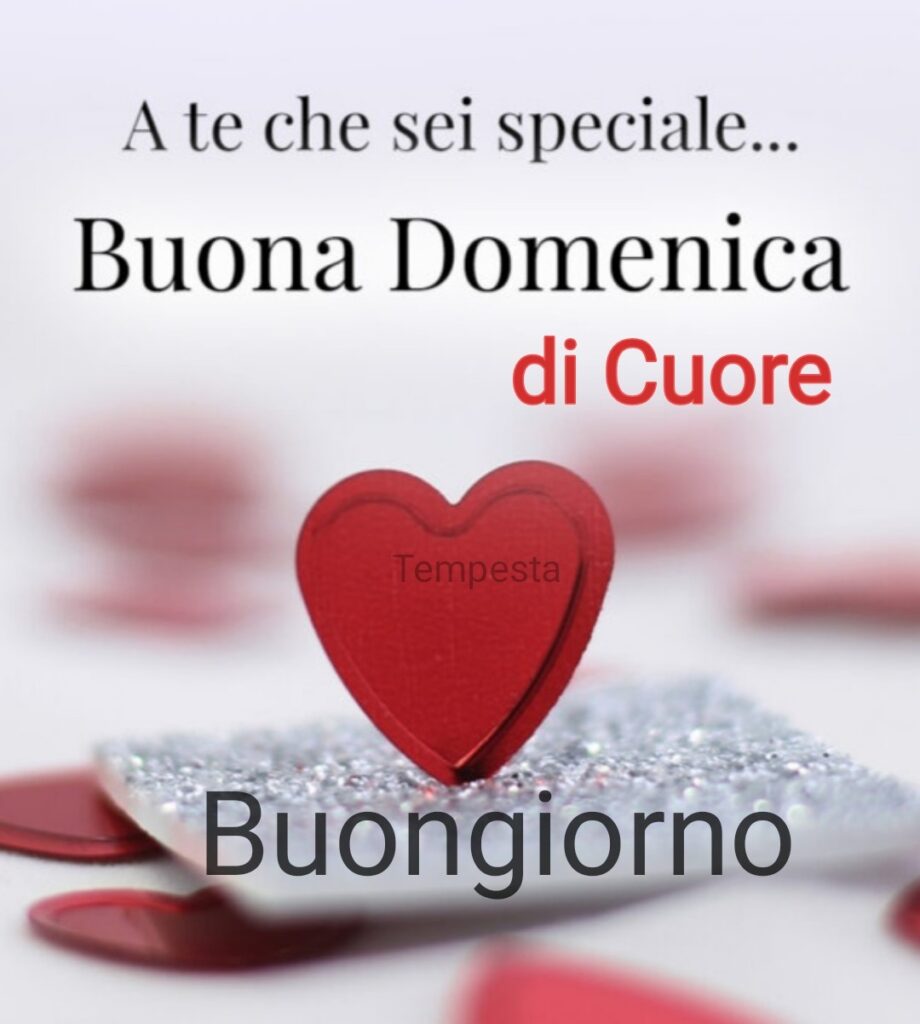 A te che sei speciale... Buona Domenica di cuore, buongiorno