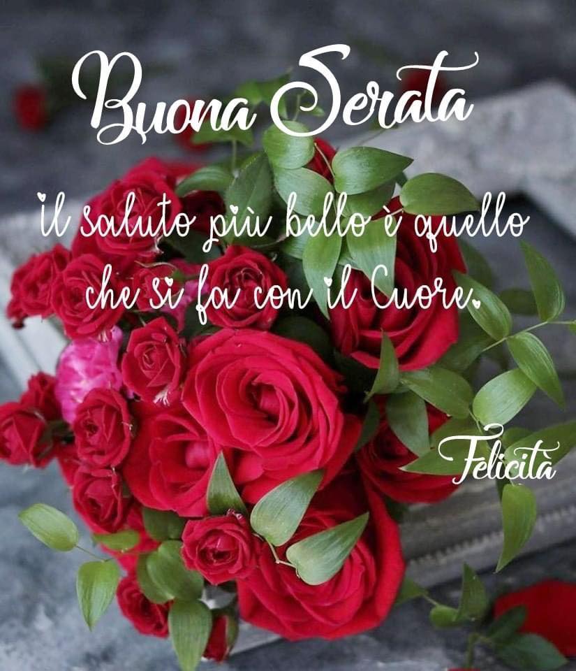 Buona Serata. Il saluto più bello è quello che si fa con il cuore. (Felicità)