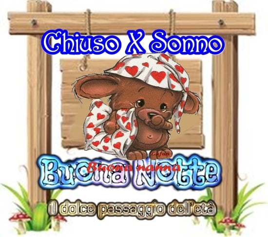 Chiuso x sonno, Buona notte