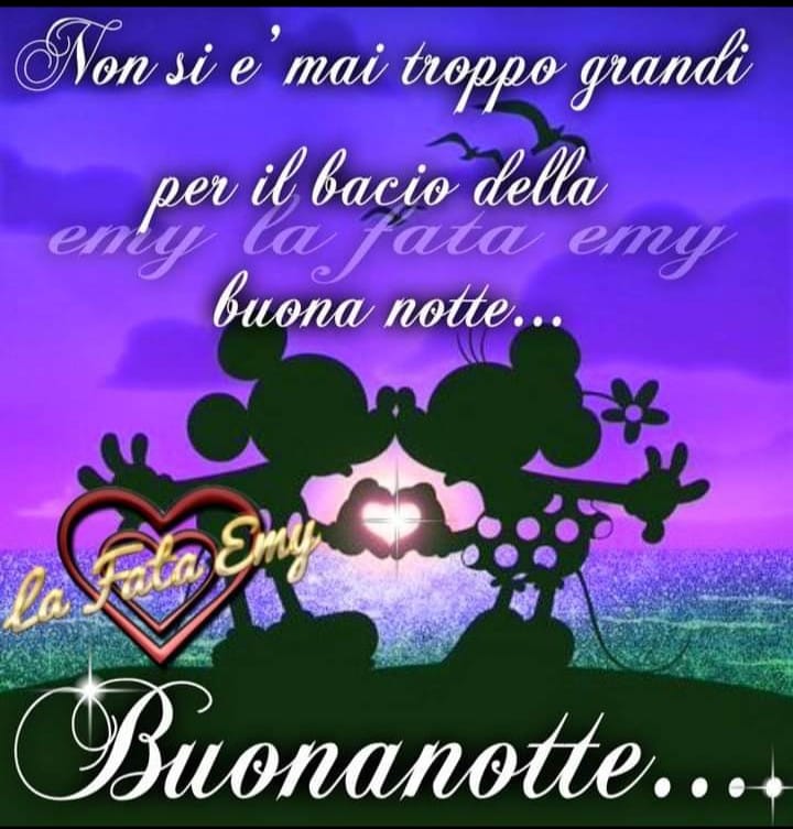 Non si è mai troppo grandi per il bacio della buona notte... Buonanotte... (Disney)