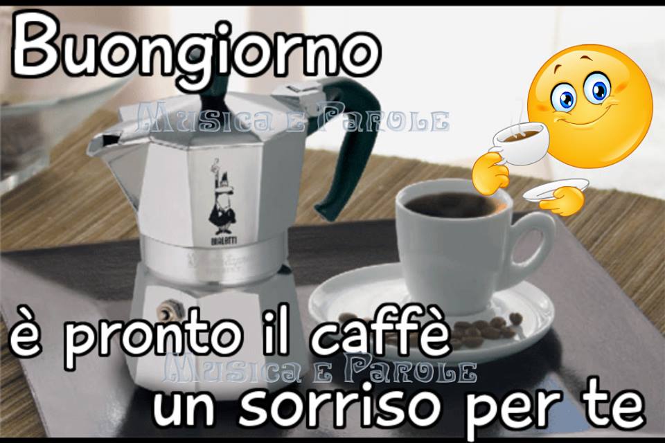 Buongiorno è pronto il caffè un sorriso per te