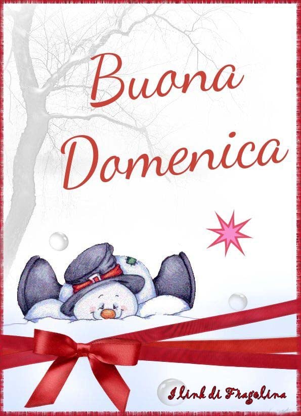 Buona Domenica pupazzo di neve - i link di Fragolina