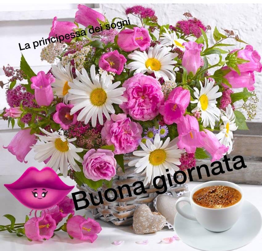 Buona Giornata fiori e caffè