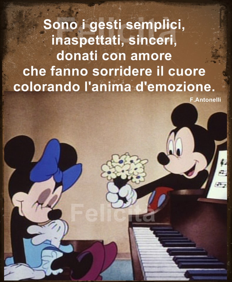 Sono i gesti semplici, inaspettati, sinceri, donati con amore che fanno sorridere il cuore colorando l'anima d'emozione.