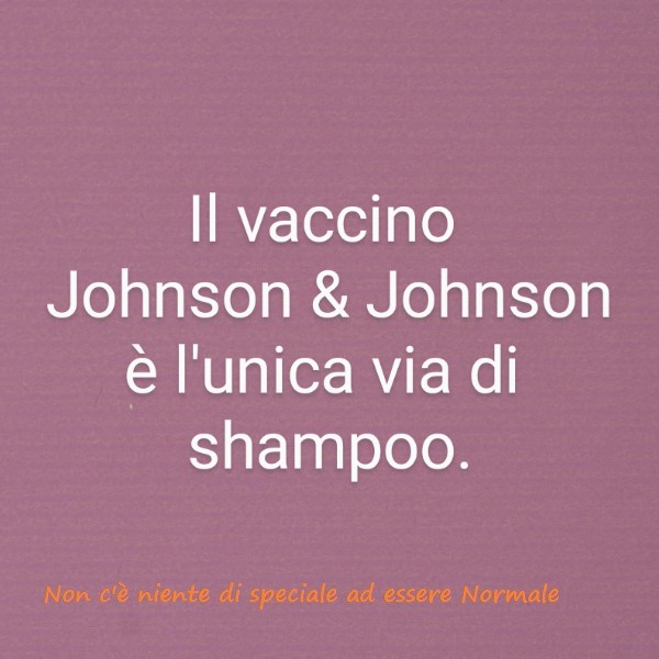 Il vaccino Johnson & Johnson è l'unica via di shampoo.