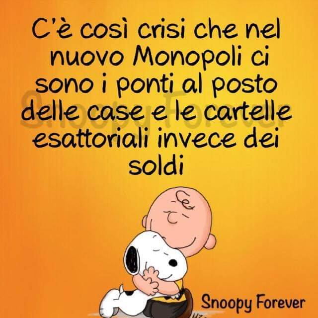 C'è così crisi che nel nuovo Monopoli ci sono i ponti al posto delle case e le cartelle esattoriali invece dei soldi