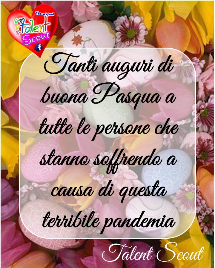 Tanti auguri di buona Pasqua a tutte le persone che stanno soffrendo a causa di questa terribile epidemia.