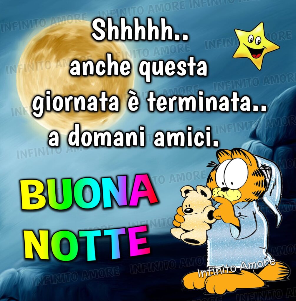 Shhhhh.. anche questa giornata è terminata.. a domani amici! BUONA NOTTE (Garfield)