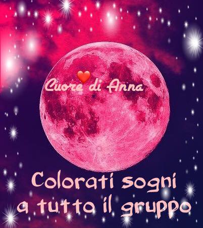 Buonanotte immagini con la Luna rosa