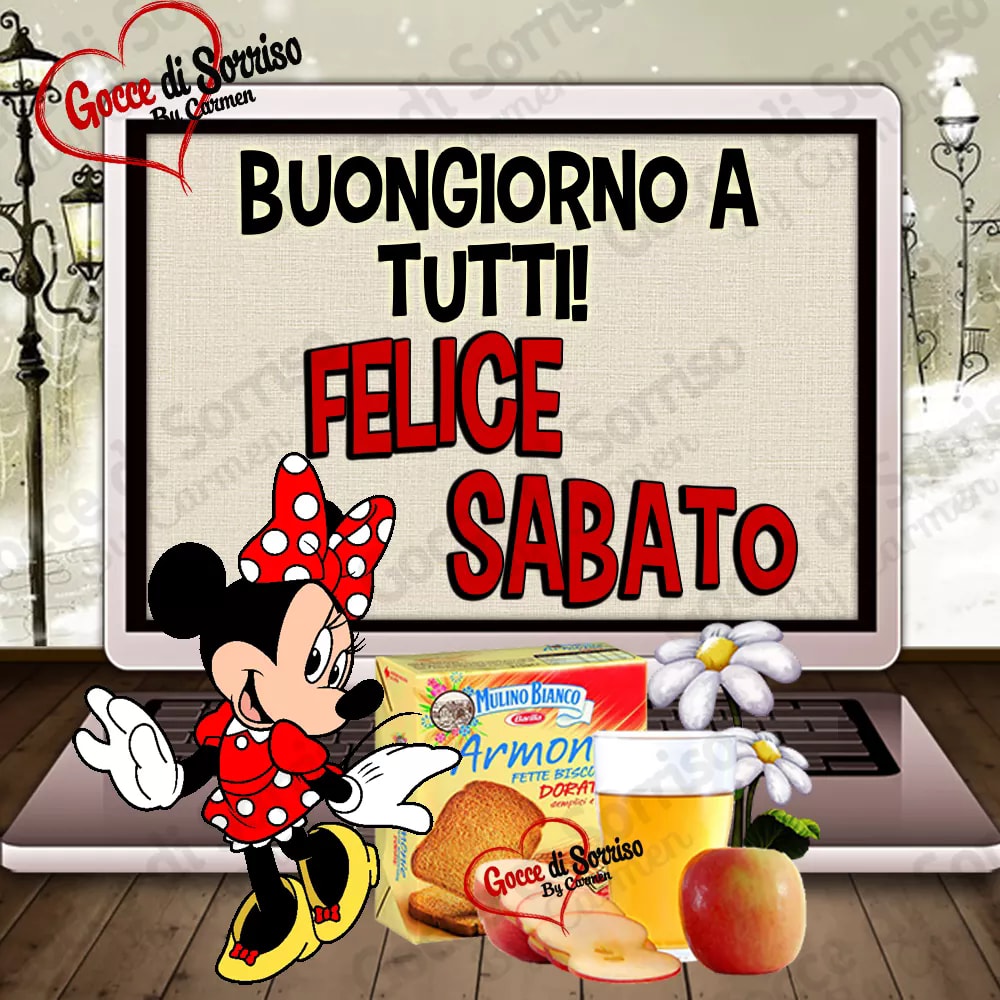 Buongiorno a tutti! Felice Sabato da Minnie