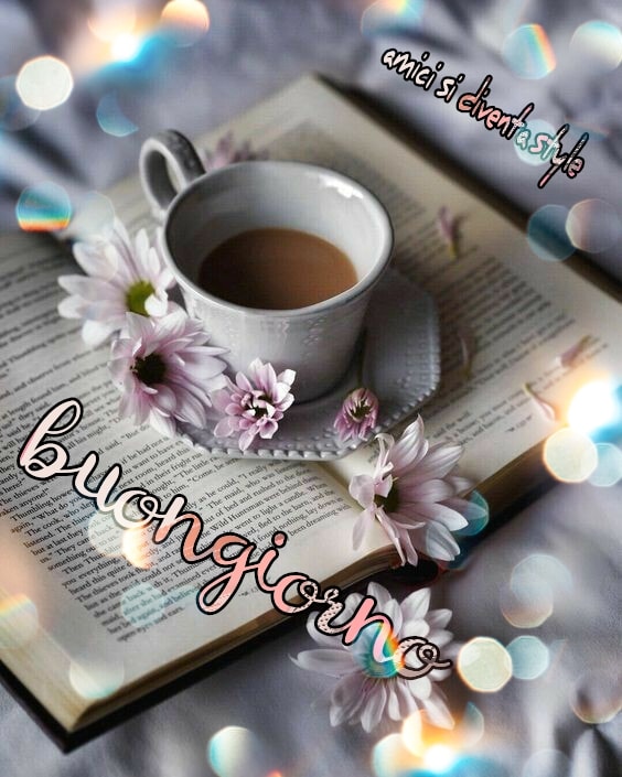 buongiorno con un buon caffè ed un buon libro