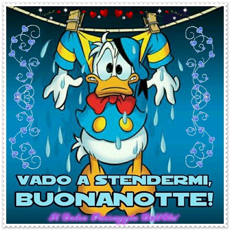 Vado a stendermi, buonanotte! - immagini da ridere