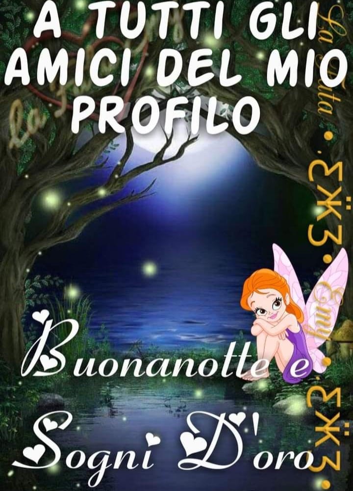 A tutti gli amici del mio profilo buonanotte e sogni d'oro (La Fata Emy)