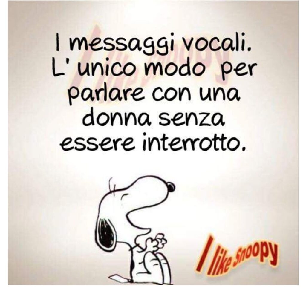 I messaggi vocali. L'unico modo per parlare con una donna senza essere interrotto.