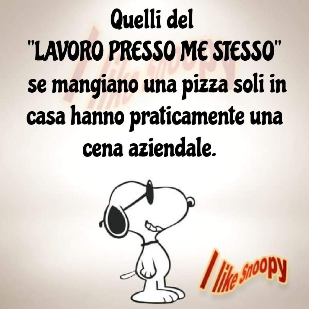 Quelli del "Lavoro presso me stesso" se mangiano una pizza soli in casa hanno praticamente una cena aziendale.