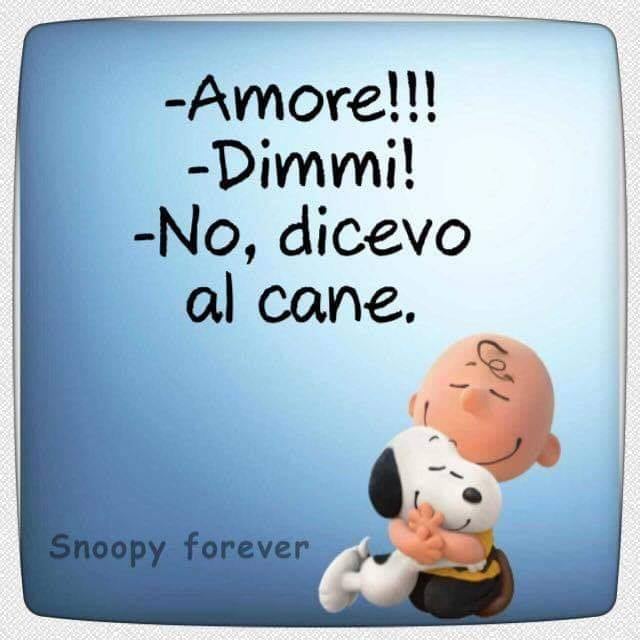 "Amore!!!" "Dimmi!" "No, dicevo al cane." - Snoopy Forever